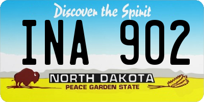 ND license plate INA902
