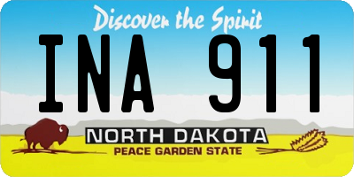ND license plate INA911