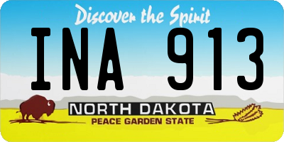 ND license plate INA913