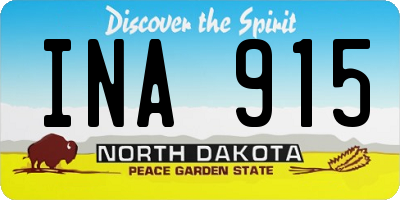 ND license plate INA915
