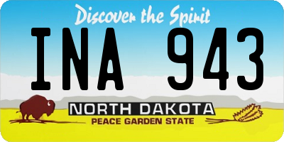 ND license plate INA943