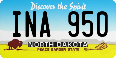 ND license plate INA950
