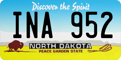 ND license plate INA952