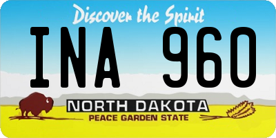 ND license plate INA960