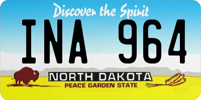ND license plate INA964