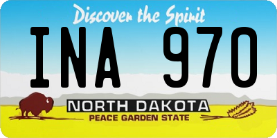 ND license plate INA970