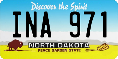 ND license plate INA971