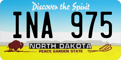 ND license plate INA975