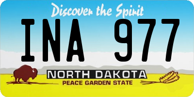 ND license plate INA977