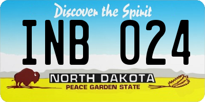 ND license plate INB024