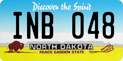 ND license plate INB048