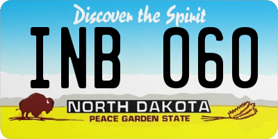 ND license plate INB060