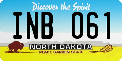 ND license plate INB061