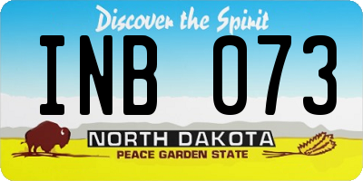 ND license plate INB073