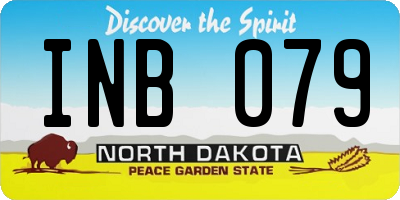 ND license plate INB079