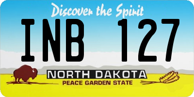 ND license plate INB127