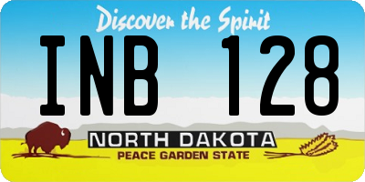 ND license plate INB128
