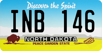 ND license plate INB146
