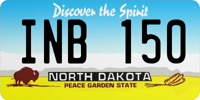 ND license plate INB150