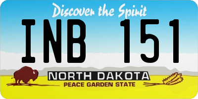 ND license plate INB151