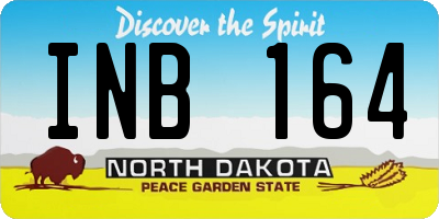 ND license plate INB164