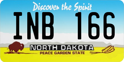 ND license plate INB166