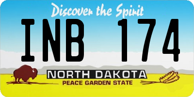 ND license plate INB174