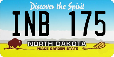 ND license plate INB175