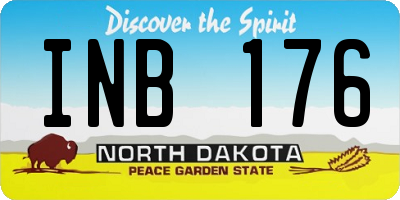 ND license plate INB176