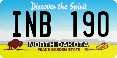 ND license plate INB190