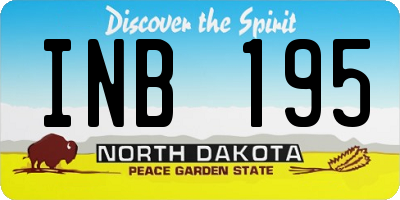 ND license plate INB195