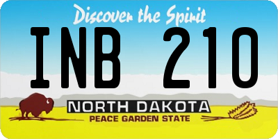 ND license plate INB210