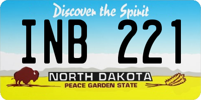 ND license plate INB221