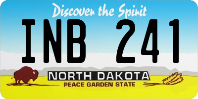 ND license plate INB241