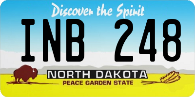 ND license plate INB248