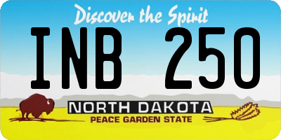 ND license plate INB250