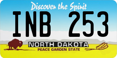 ND license plate INB253
