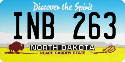 ND license plate INB263