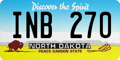 ND license plate INB270