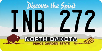 ND license plate INB272