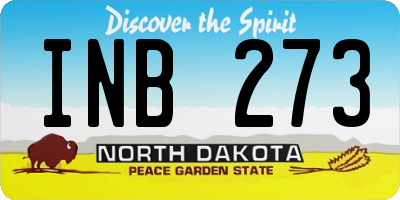 ND license plate INB273