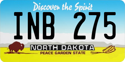 ND license plate INB275