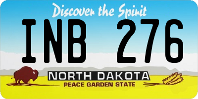 ND license plate INB276