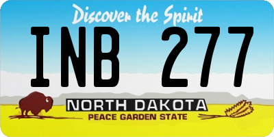 ND license plate INB277