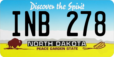 ND license plate INB278