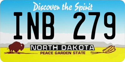 ND license plate INB279