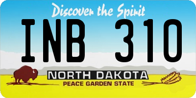 ND license plate INB310