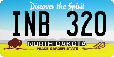 ND license plate INB320