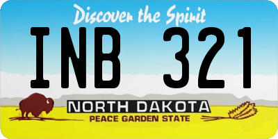 ND license plate INB321