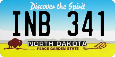 ND license plate INB341